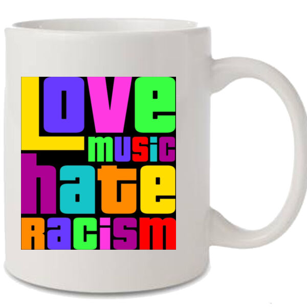 Love Music Hate Racism Mug - Premium Print Mug Thumbnail