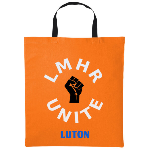 LMHR Luton Unite Tote Bag - Varsity cotton shopper short handle Thumbnail