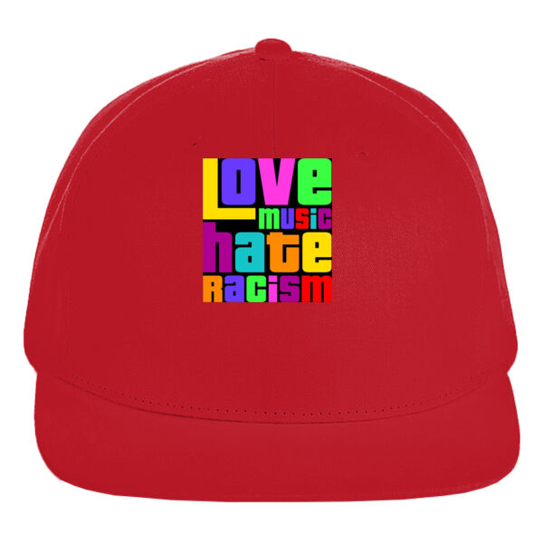 Love Music Hate Racism Patch Cap - 5-panel snapback rapper cap Thumbnail
