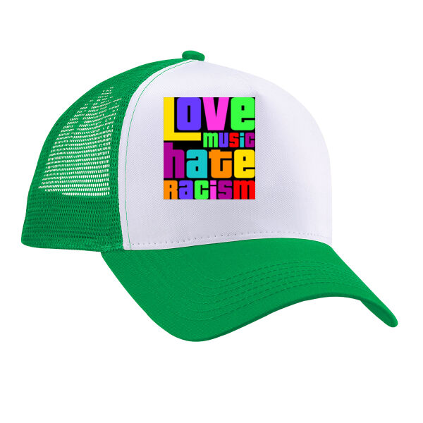 Love Music Hate Racism Patch Cap - Snapback trucker Thumbnail